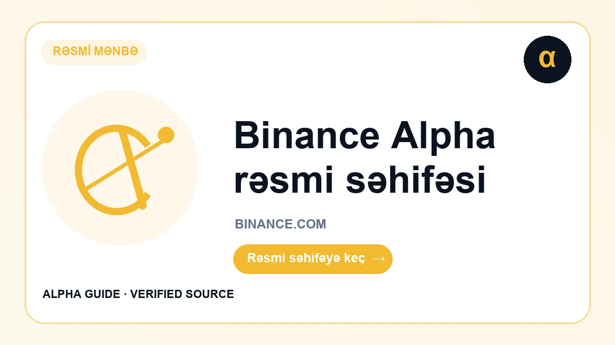 Binance Alpha rəsmi səhifəsi