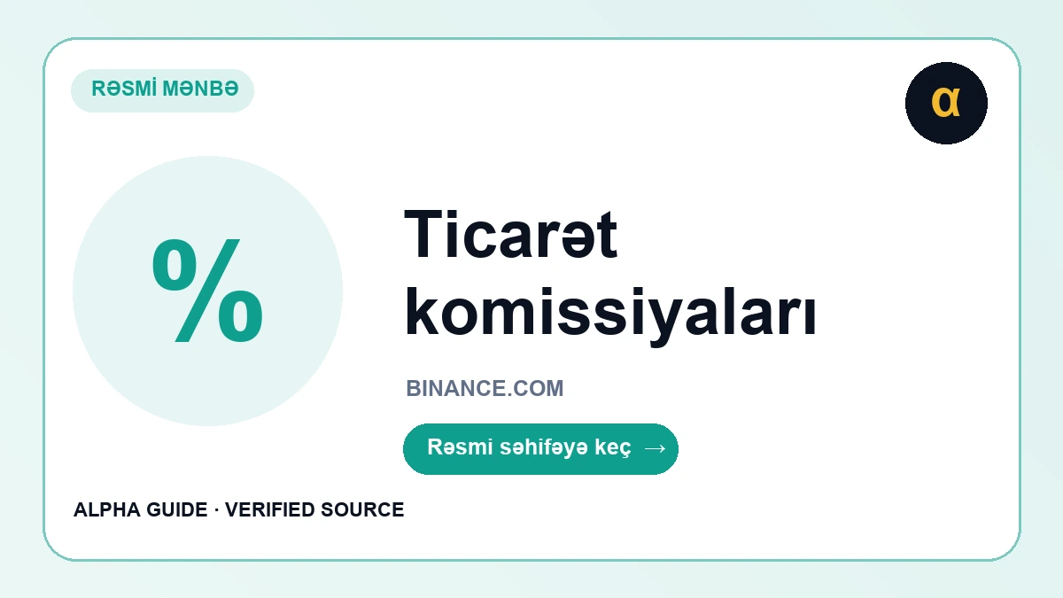 Binance rəsmi ticarət komissiyaları